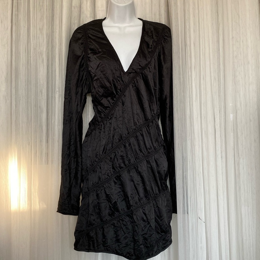 Ganni Black Long Sleeve Dress